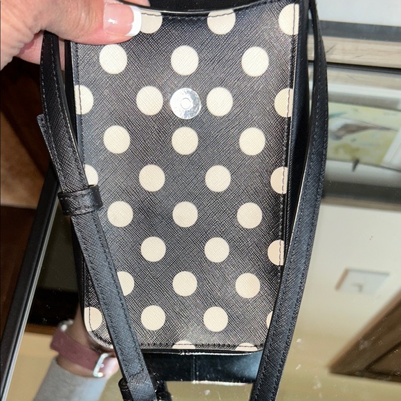 Kate Spade Black and White Polka Dot Crossbody 3.5”x6.5” - Picture 16 of 16